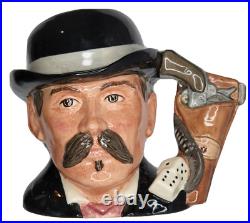Royal Doulton Large Character Toby Jug Doc Holliday D6731 The Wild West Rare