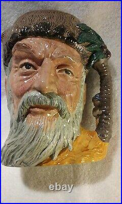 Royal Doulton Large Character Toby Jug Robinson Crusoe D6532 Footprint Version