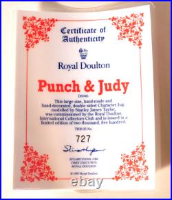 Royal Doulton Large Punch and Judy Toby Mug Jug COA D6946 MINT