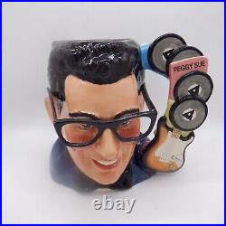 Royal Doulton Large Toby Jug Buddy Holly D 7100 Signed Michael Doulton