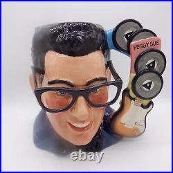 Royal Doulton Large Toby Jug Buddy Holly D 7100 Signed Michael Doulton