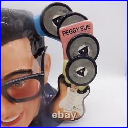 Royal Doulton Large Toby Jug Buddy Holly D 7100 Signed Michael Doulton