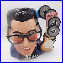 Royal Doulton Large Toby Jug Buddy Holly D 7100 Signed Michael Doulton