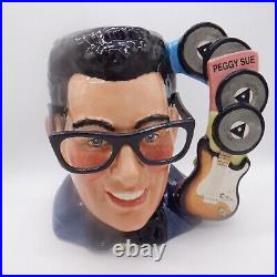 Royal Doulton Large Toby Jug Buddy Holly D 7100 Signed Michael Doulton