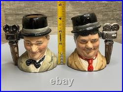 Royal Doulton Laurel & Hardy Small Character Toby Jugs Limited Edition /3500
