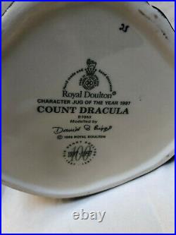 Royal Doulton Lg Character Jug Count Dracula D0753 1997 By David Biggs WithCard