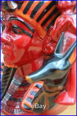 Royal Doulton Limited Edition D7028 Red Flambe Pharaoh Character Jug Pharoah