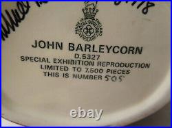 Royal Doulton Limited Edition John Barleycorn Toby Jug Pitcher Numbered Signed