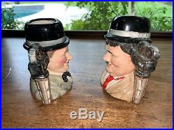 Royal Doulton Limited Edition Laurel and Hardy 2pc Character Jugs D7008 & D7009