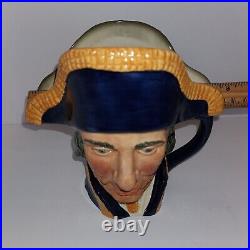 Royal Doulton Lord Nelson D6336 Large Character Jug Made in England 7.5