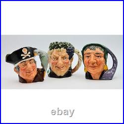 Royal Doulton Lot of 7 Miniature Character Toby Jugs No Box