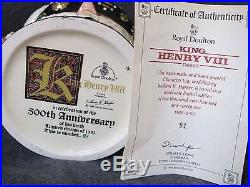 Royal Doulton Loving Cup Jug King Henry VIII D6888 ltd. Edition #81/1991 COA