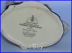 Royal Doulton Ltd Ed Thomas Jefferson D6943 Lg Character Jug President Series