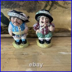 Royal Doulton Mansion House Dwarf Toby Jugs Pair Limited Edi 218 & 328 Of 1500