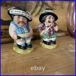 Royal Doulton Mansion House Dwarf Toby Jugs Pair Limited Edi 218 & 328 Of 1500