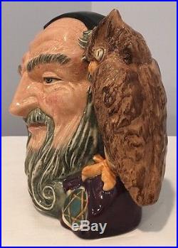 Royal Doulton Merlin Large Character Jug D6529 Signed & Dated By Michael Doulton