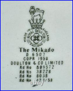 Royal Doulton Mikado Complete Set, Lg (D6501), Sm (D6507), Min (D652)