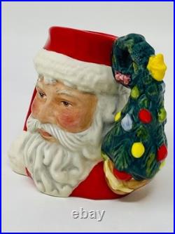 Royal Doulton Mini LE 137/500 SANTA withTREE WREATH Handle #D7244 Jug 2.75 COA