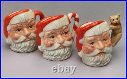 Royal Doulton Mini Santa Claus Character Jugs- LE Set of 3 Seaway Commissioned