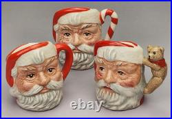 Royal Doulton Mini Santa Claus Character Jugs- LE Set of 3 Seaway Commissioned