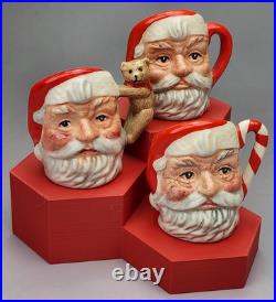 Royal Doulton Mini Santa Claus Character Jugs- LE Set of 3 Seaway Commissioned