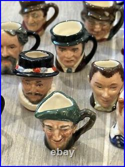 Royal Doulton Miniature Charles Dickens Hand Painted Jugs Lot