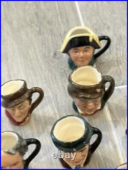 Royal Doulton Miniature Charles Dickens Hand Painted Jugs Lot