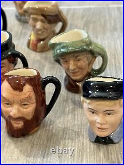 Royal Doulton Miniature Charles Dickens Hand Painted Jugs Lot