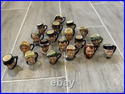 Royal Doulton Miniature Charles Dickens Hand Painted Jugs Lot