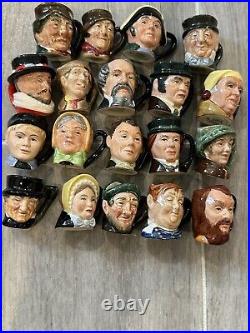 Royal Doulton Miniature Charles Dickens Hand Painted Jugs Lot