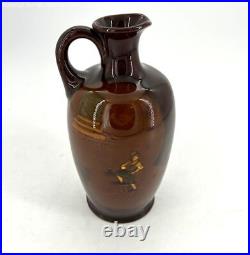 Royal Doulton Mr. Pickwick Queensware Whisky Decanter Bottle Jug Brown