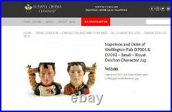 Royal Doulton NAPOLEON & WELLINGTON Character Jugs / c. 1995 LtdEd Museum Quality