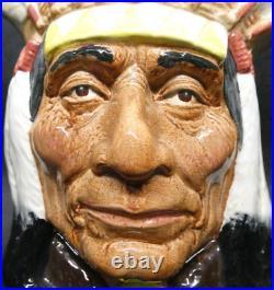 Royal Doulton North American Indian D6611 Large Character Jug 19.5cm tall