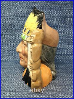 Royal Doulton North American Indian D6786 Colourway Character Jug 7.75 Mint
