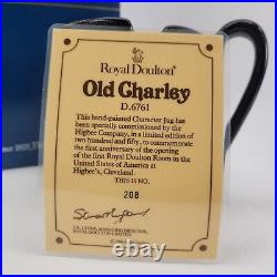 Royal Doulton Old Charley D6761 Character Toby Jug Ltd Ed Box CoA Included