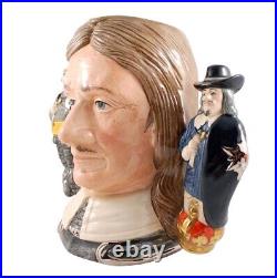 Royal Doulton Oliver Cromwell D6968 Double-Handled Character Toby Jug