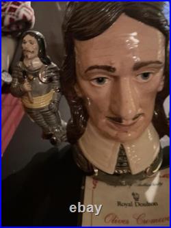 Royal Doulton Oliver Cromwell Toby Jug Limited Edition #162/2500 Dbl Handle