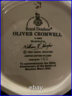 Royal Doulton Oliver Cromwell Toby Jug Limited Edition #162/2500 Dbl Handle