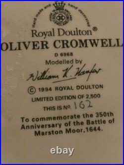 Royal Doulton Oliver Cromwell Toby Jug Limited Edition #162/2500 Dbl Handle