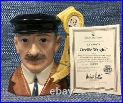 Royal Doulton Orville Wright Toby Jug D7178 Large 7.25 England Excellent