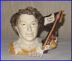 Royal Doulton Queen Elizabeth II Coronation Character Jug D7168 Signed Limited