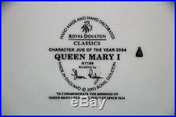 Royal Doulton Queen Mary I D7188 Large Character Jug Toby Mug of Year 2004 COA