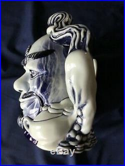Royal Doulton Rare Blue Flambe Character Jug Aladdins Genie D6971. Mint