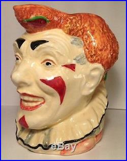 Royal Doulton Red Haired Clown D5610 Rare Character Jug