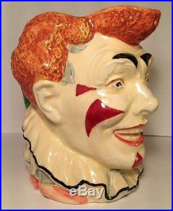 Royal Doulton Red Haired Clown D5610 Rare Character Jug