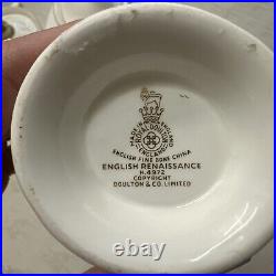 Royal Doulton Renaissance Tea Pot, Sugar & Creamer Jug Excellent Condition