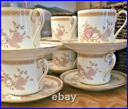 Royal Doulton Romance Lisette Coffee Set 6 Cups Saucers, Pot & Jug VGC