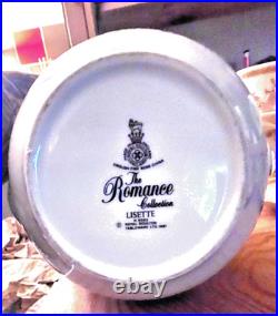 Royal Doulton Romance Lisette Coffee Set 6 Cups Saucers, Pot & Jug VGC