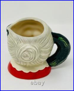 Royal Doulton SANTA #D6900 & MRS. CLAUS #D6922 Wreath Handle Mini Toby Jugs 3