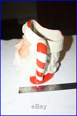 Royal Doulton Santa Claus Candy Cane Christmas Time Handled D6793 Toby Jug